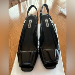 Alfani black patent leather pumps, like new condition